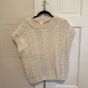 H&M sweater vest, off white wool!